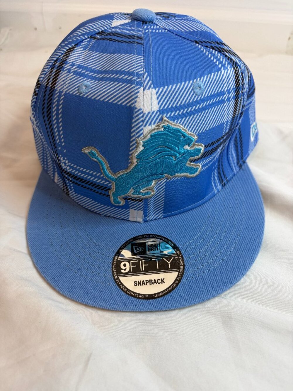 9Fifty Detroir Lions Snapback Plaid Ball Cap